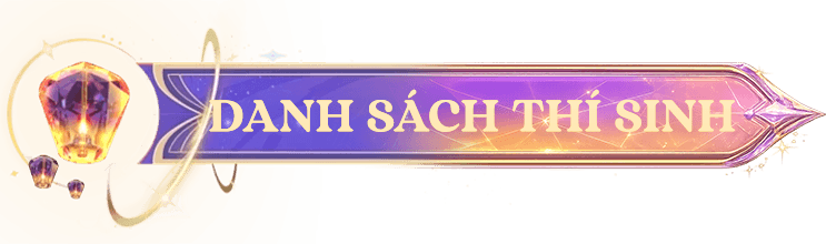 Danh sách thí sinh