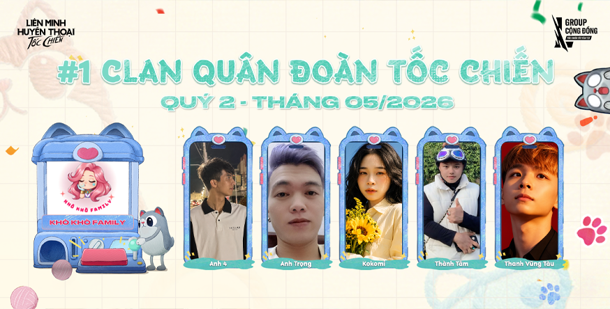 BẢNG XẾP HẠNG QUÂN ĐOÀN THÁNG 5/2026