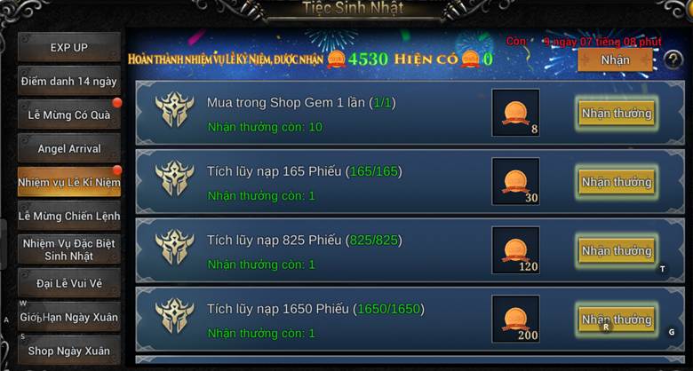 Nhiệm Vụ Kỷ Niệm