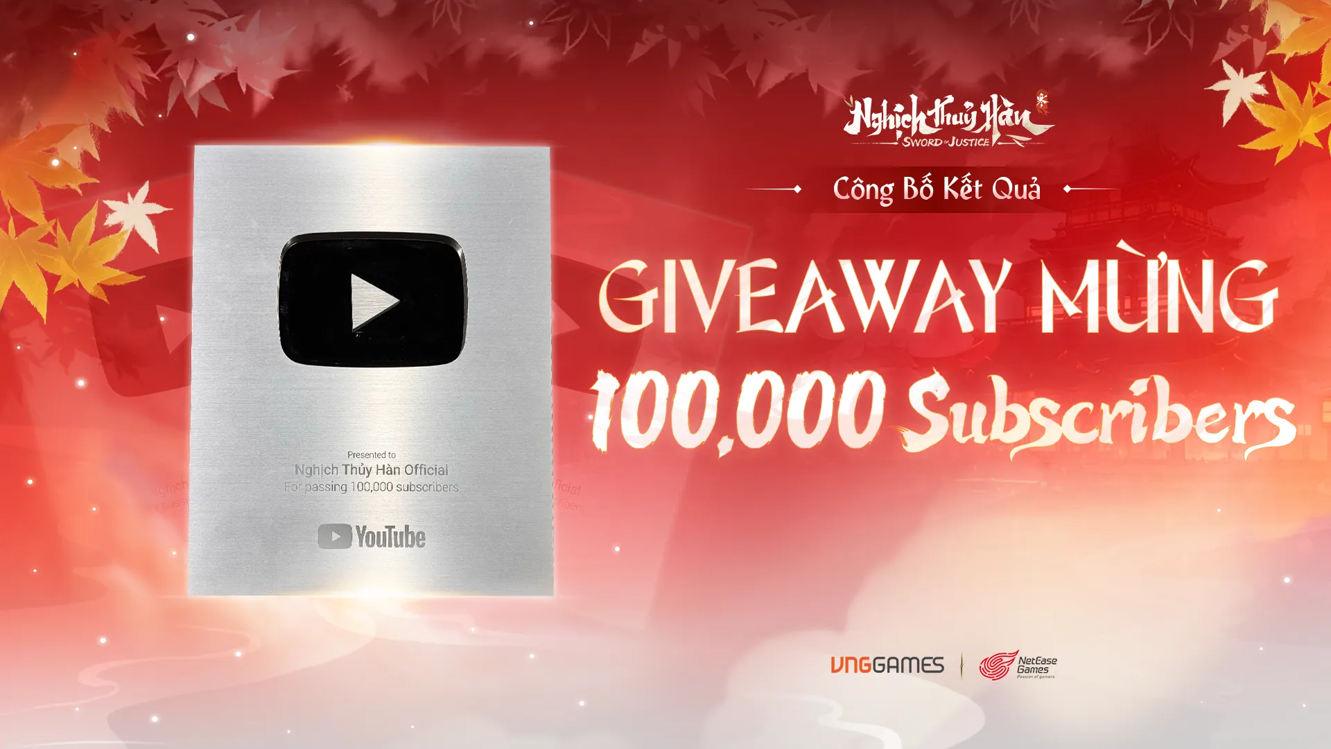 CÔNG BỐ KẾT QUẢ GIVEAWAY MỪNG ĐẠT 100,000 LƯỢT ĐĂNG KÝ KÊNH YOUTUBE NGHỊCH THỦY HÀN