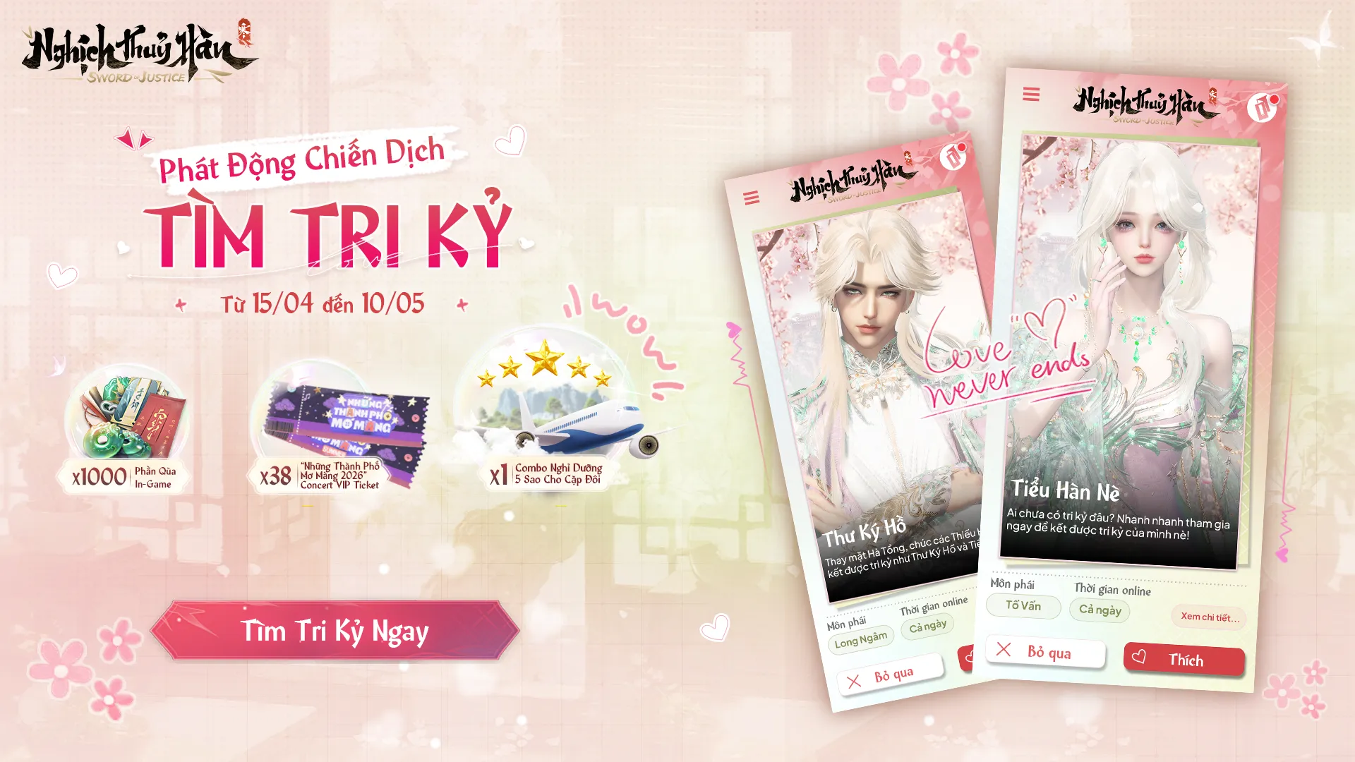 TRANG SỰ KIỆN TÌM TRI KỶ! KẾT DUYÊN ĐÚNG NGƯỜI SĂN THƯỞNG HẤP DẪN!