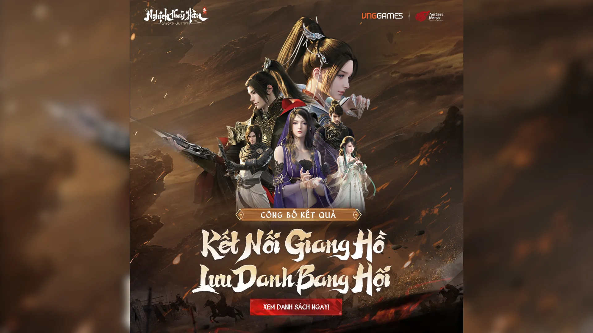 CÔNG BỐ KẾT QUẢ SỰ KIỆN KẾT NỐI GIANG HỒ - LƯU DANH BANG HỘI