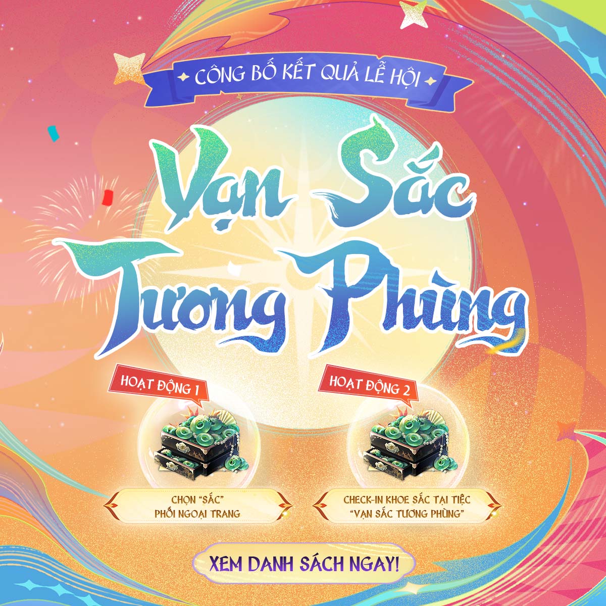 CÔNG BỐ KẾT QUẢ LỄ HỘI VẠN SẮC TƯƠNG PHÙNG