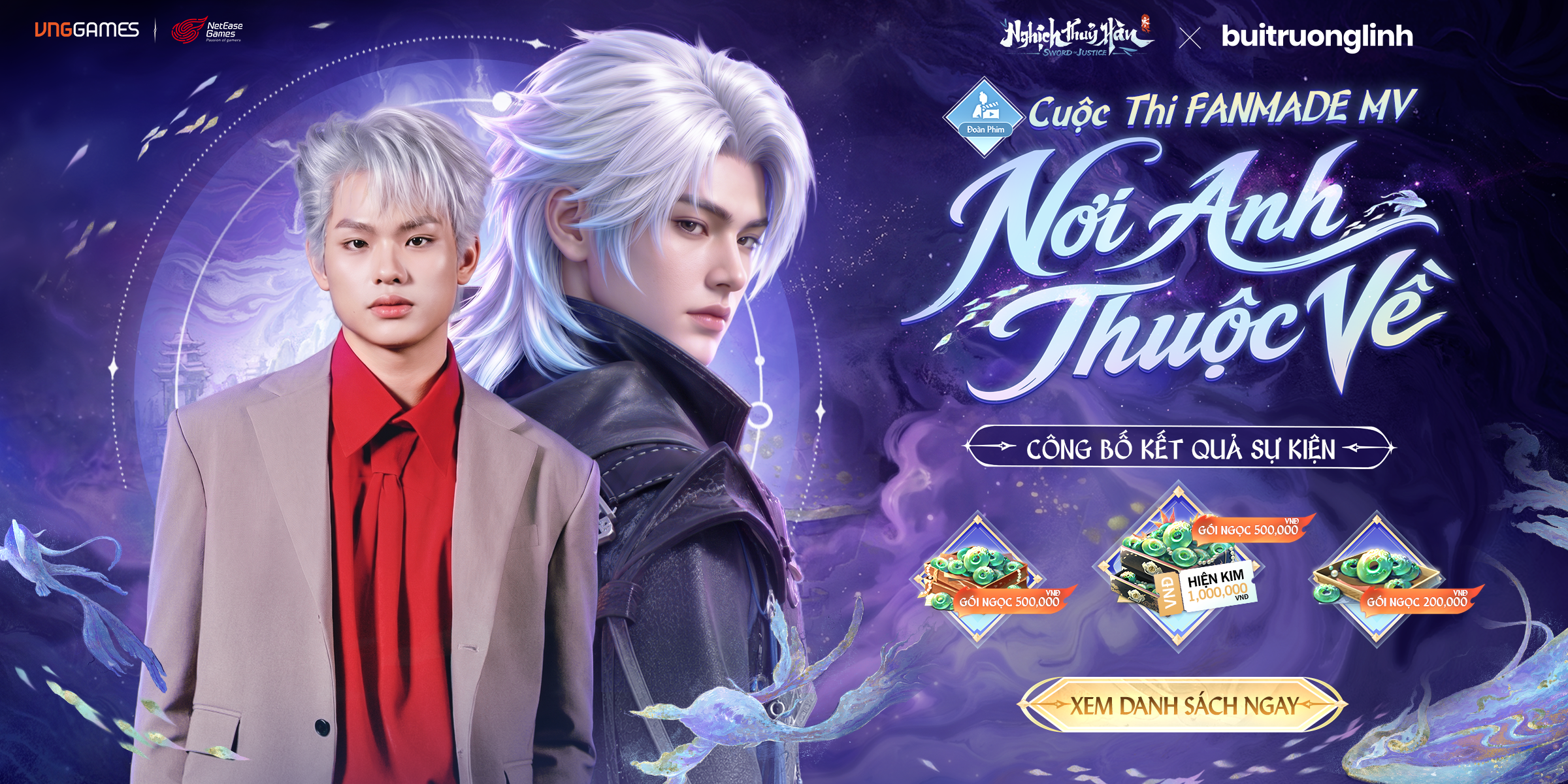 CÔNG BỐ DANH SÁCH ĐẠT GIẢI CUỘC THI FANMADE “NƠI ANH KHÔNG THUỘC VỀ”