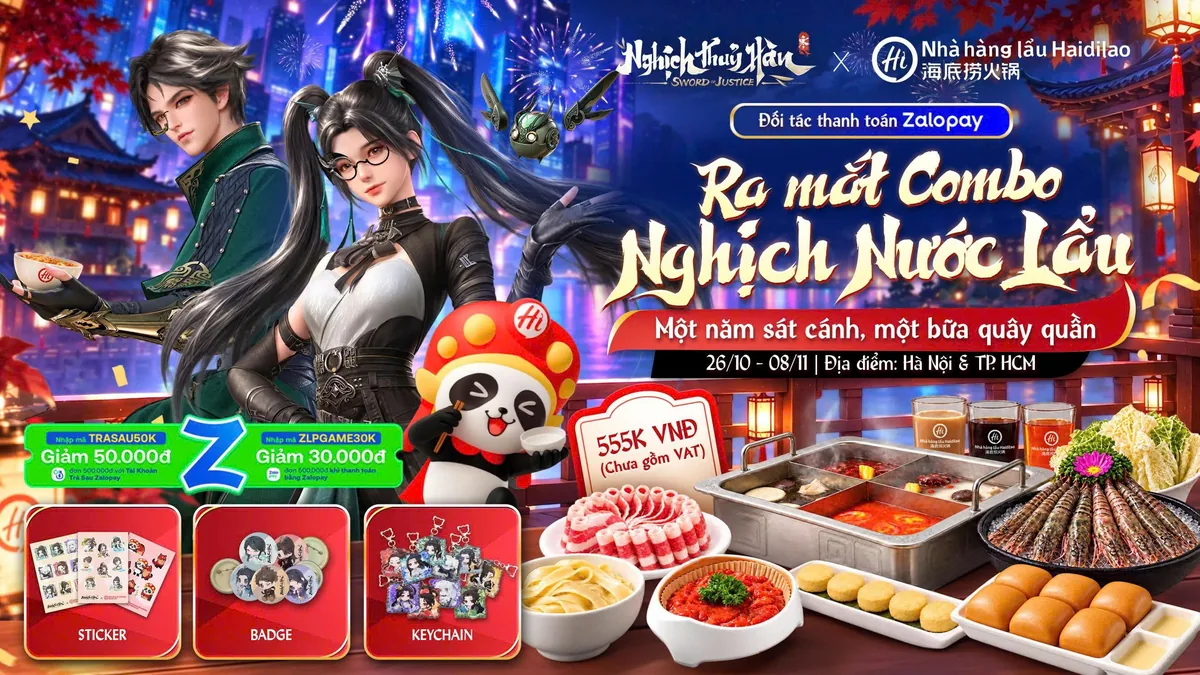 Nghịch Thủy Hàn x Haidilao x ZaloPay - Combo Nghịch Nước Lẩu