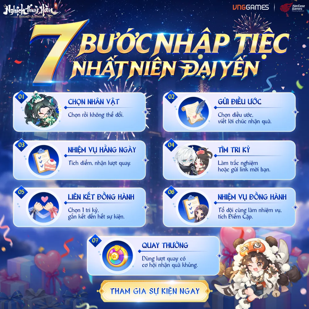 7 bước nhập tiệc Nhất Niên Đại Yến