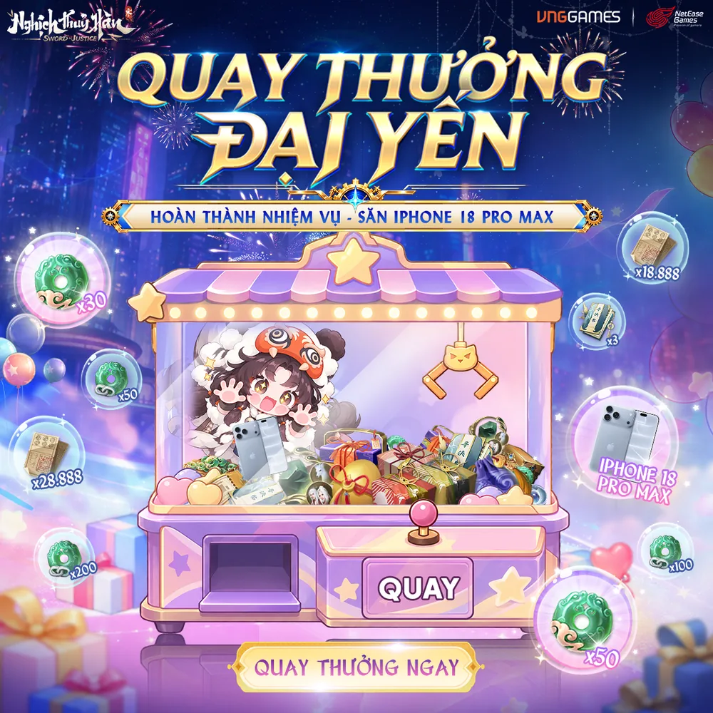 Quay Thưởng Đại Yến - săn iPhone 18 Pro Max