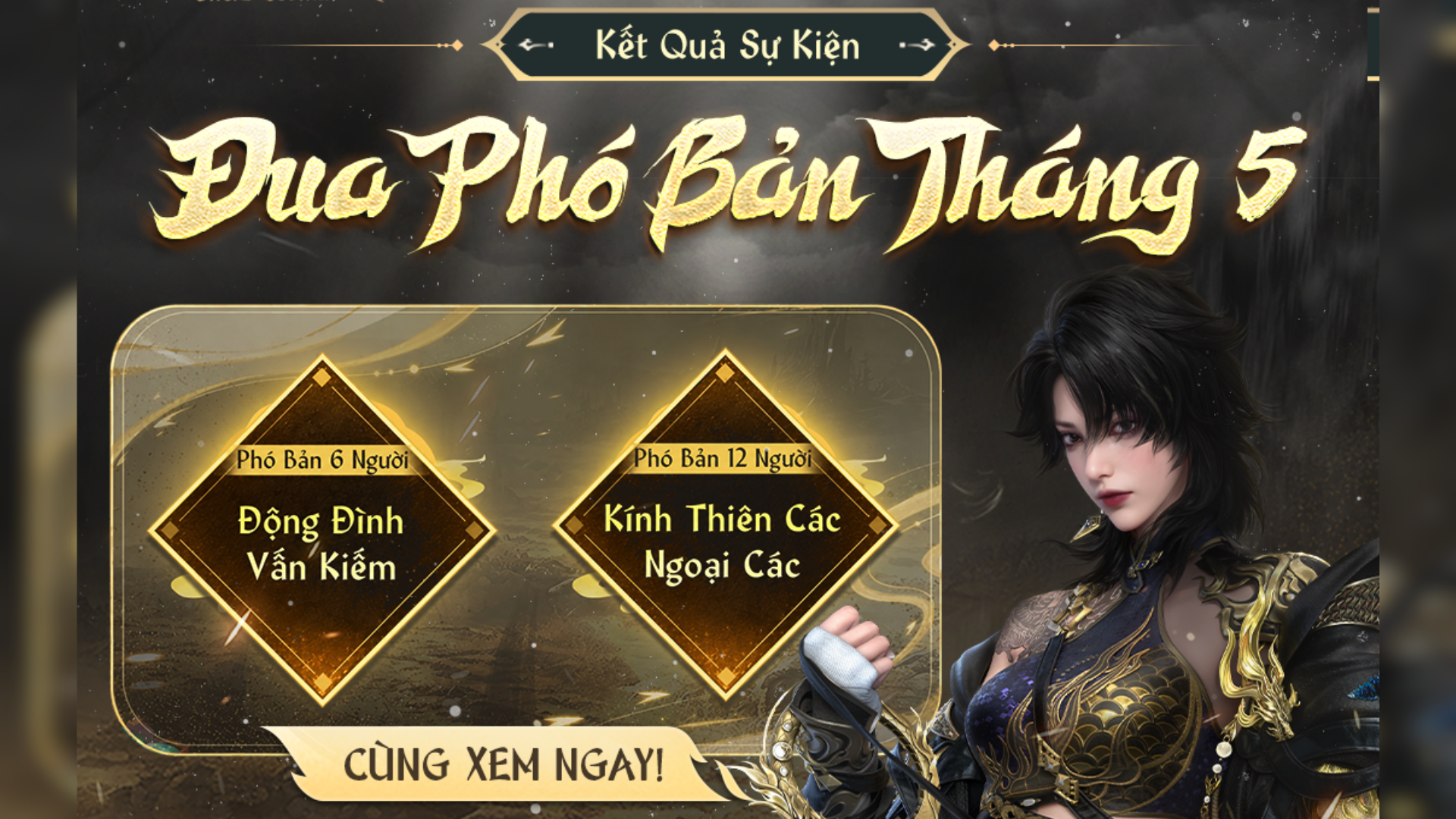 CÔNG BỐ KẾT QUẢ SỰ KIỆN CUỘC ĐUA PHÓ BẢN THÁNG 05