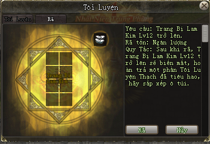 Rã trang bị Tôi luyện 1